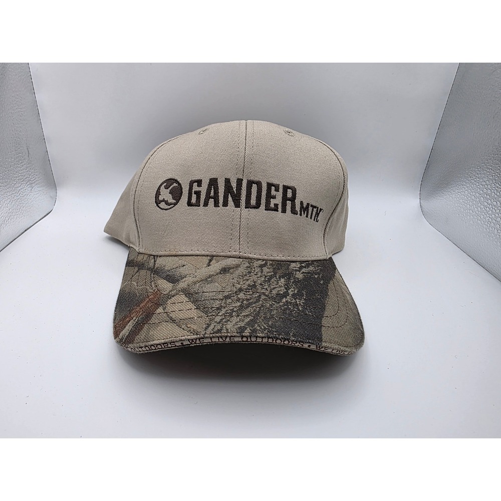 Gander Mountain Mens Khaki Camo Embroidered Logo Baseball Cap Adjustable Hat
